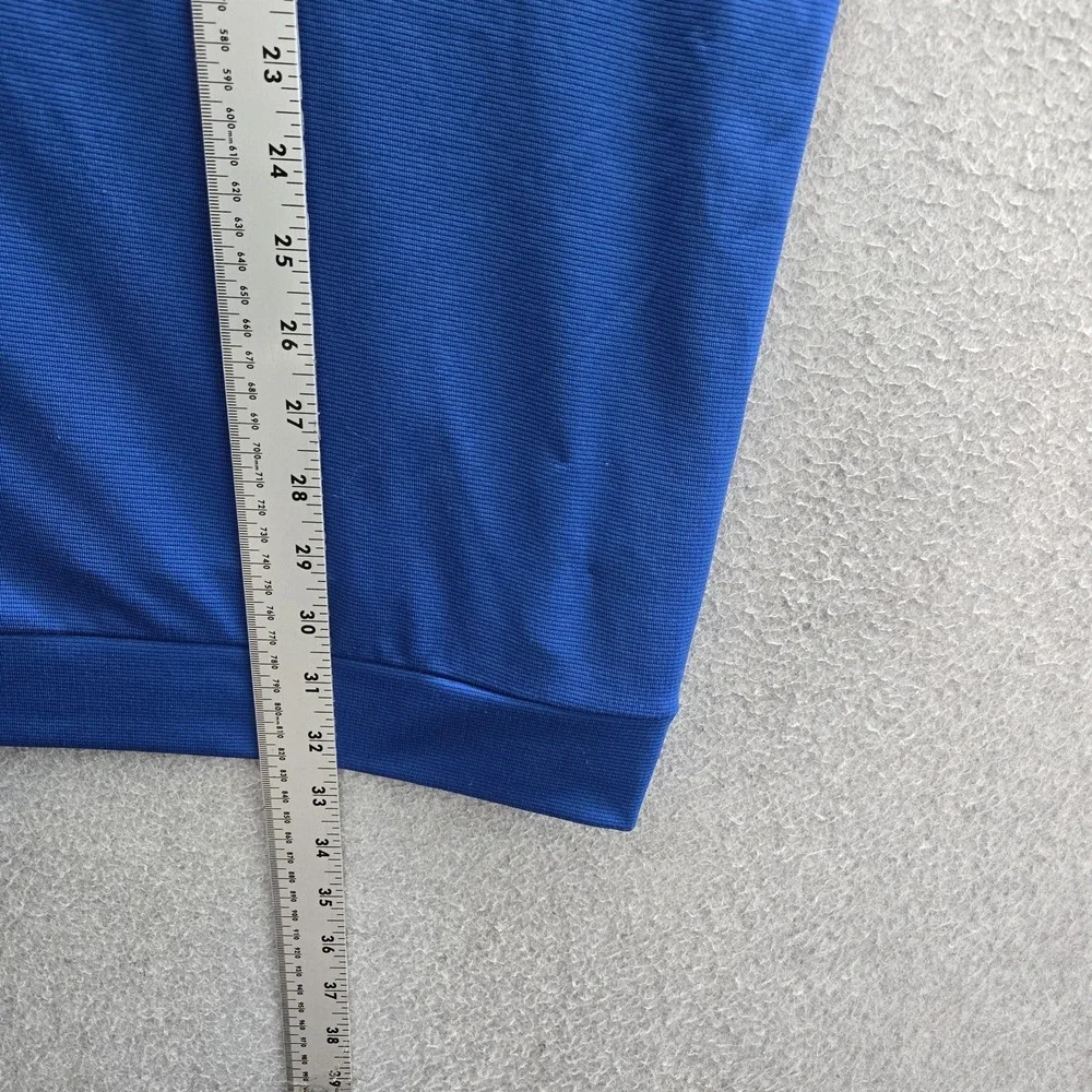 Adidas Men Activewear Top 2XL Blue Quarter Zip Long Sleeve‎